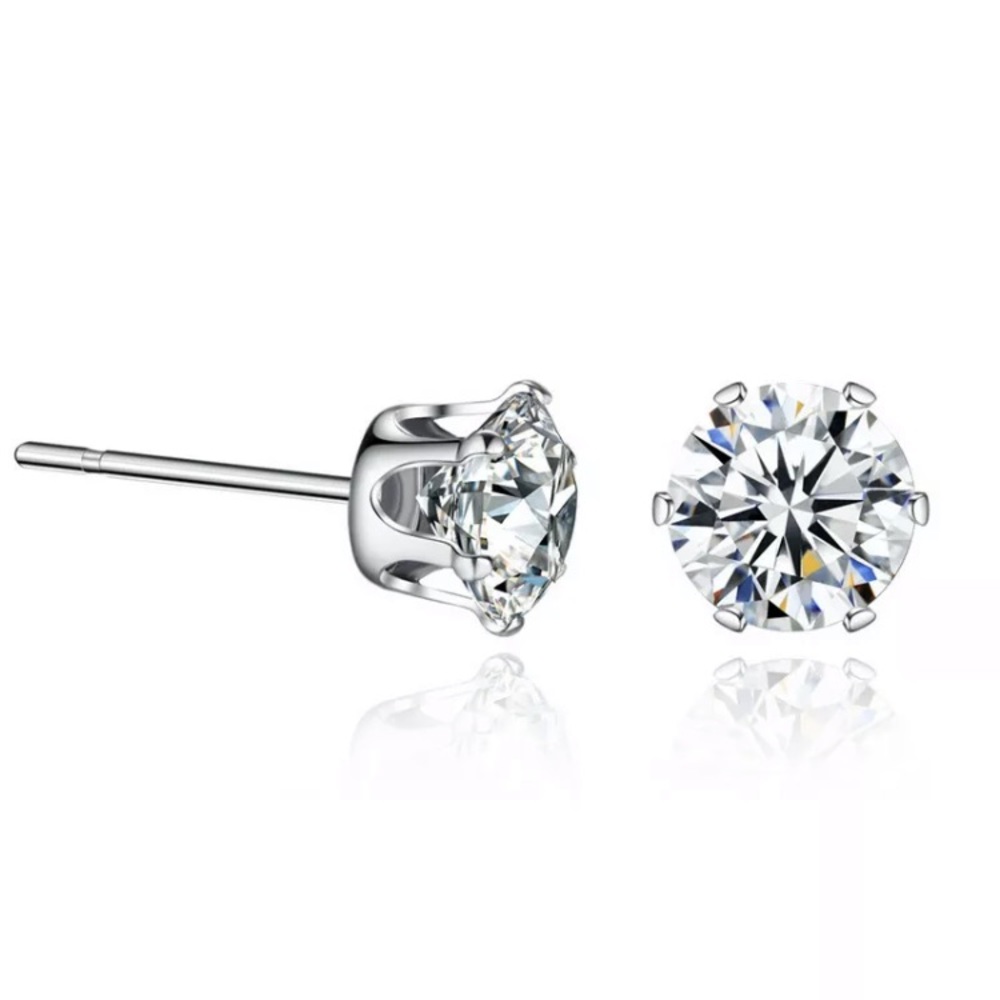 Hypo allergenic Cubic Zirconia Earrings 5mm NEW